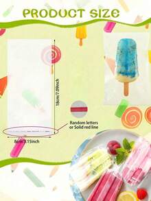 1/100/200个 OPP 透明防尘自粘塑料袋，手工透明冰袋，长款冰淇淋袋，适用于小饰品、烘焙、钥匙扣、吊坠、卡片、节日礼品包装、透明收纳袋、万圣节装饰 - 多色 - 查看 7