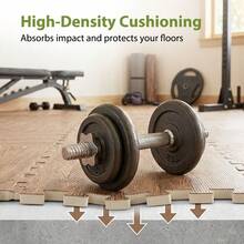 24 Pcs Of Wood-Grain Floor Tiles Foam Pad EVA Interlocking Pad Floor Tiles 2/5 Inch Thick For Home Game Room, Basement, Apartment, Trade Show, Baby Products, Dance Wooden Puzzle Practice Pad (With Frame) - 24 pcs - 查看 6