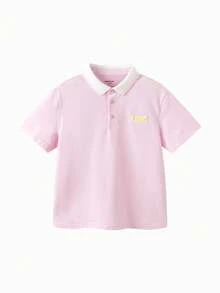 Balabala Áo Polo cho bé gái tuổi teen, chất liệu mềm mại, thoáng khí, kiểu dáng thanh lịch, năng động, thích hợp cho mùa hè 2026. - hồng - Xem 1