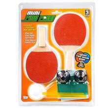 Mini Ping Pong Set - Tenis de mesa - 2 palas pelota de ping pong y red - Juguete cardado individualmente para mayores de 8 años - Multi - Ver 6