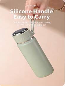 Stainless Steel Vacuum Insulated Water Bottle, Double Wall, Convenient Carrying Strap, One-Touch Open Lid, Suitable For Hot/Cold Water, Milk, Beverages, For Men, Women, Students, Outdoor, Home, Office Use - Multicolor - View 3