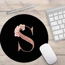 Tấm lót chuột bền bỉ cho laptop, chơi game, làm bằng da PU, đa chức năng, in hình hoa vàng hồng và chữ cái, chất liệu cao cấp, thích hợp làm tấm lót bàn cho máy tính. - Xem 22