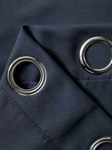 1pc/2pcs Blackout Curtains, Thermal Insulated Blackout Curtains, Opaque Curtains With Grommets, Light Blocking And Heat Insulation, UV Protection, Suitable For Bedroom, Home, Living Room Decoration, Thickened Light Blocking Curtains For Bedroom And Living Room, Providing Privacy And Temperature Control - Navy Blue - View 8