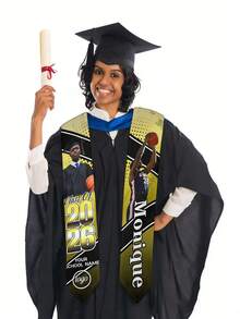 Cinta personalizada de graduación de la clase de 2026 con foto, nombre y escuela, regalo de graduación - Multicolor - Ver 2