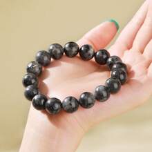 天然黑色亮面宝石男士手链，采用天然宝石材质，具有反光效果，增添魅力并具有疗愈功效，适合日常佩戴、聚会、派对和宴会等场合。 - 黑色 - 查看 2