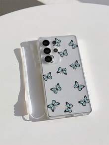 1 ốp lưng điện thoại TPU mềm trong suốt chống rơi với in UV, kèm 1 dây đeo silicon màu trắng, họa tiết bướm xanh, tương thích với iPhone 7/8/7 Plus/8 Plus/X/XS/XR/XS Max/11/11 Pro/11 Pro Max/12/12 Pro/12 Pro Max/12 Mini/13/13 Pro/13 Pro Max/13 Mini/14/14 Pro/14 Pro Max/14 Plus/15/15 Pro/15 Pro Max/15 Plus/16/16 Pro/16 Pro Max/16 Plus/17/17 Pro/17 Pro Max/Air, Honor 400/400 Pro/500/500 Pro, Galaxy - Nhiều màu - Xem 8