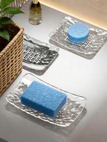 Luxury Glacier Texture Soap Dish, Transparent Acrylic Soap Holder For Bathroom - Soap Dish - View 5
