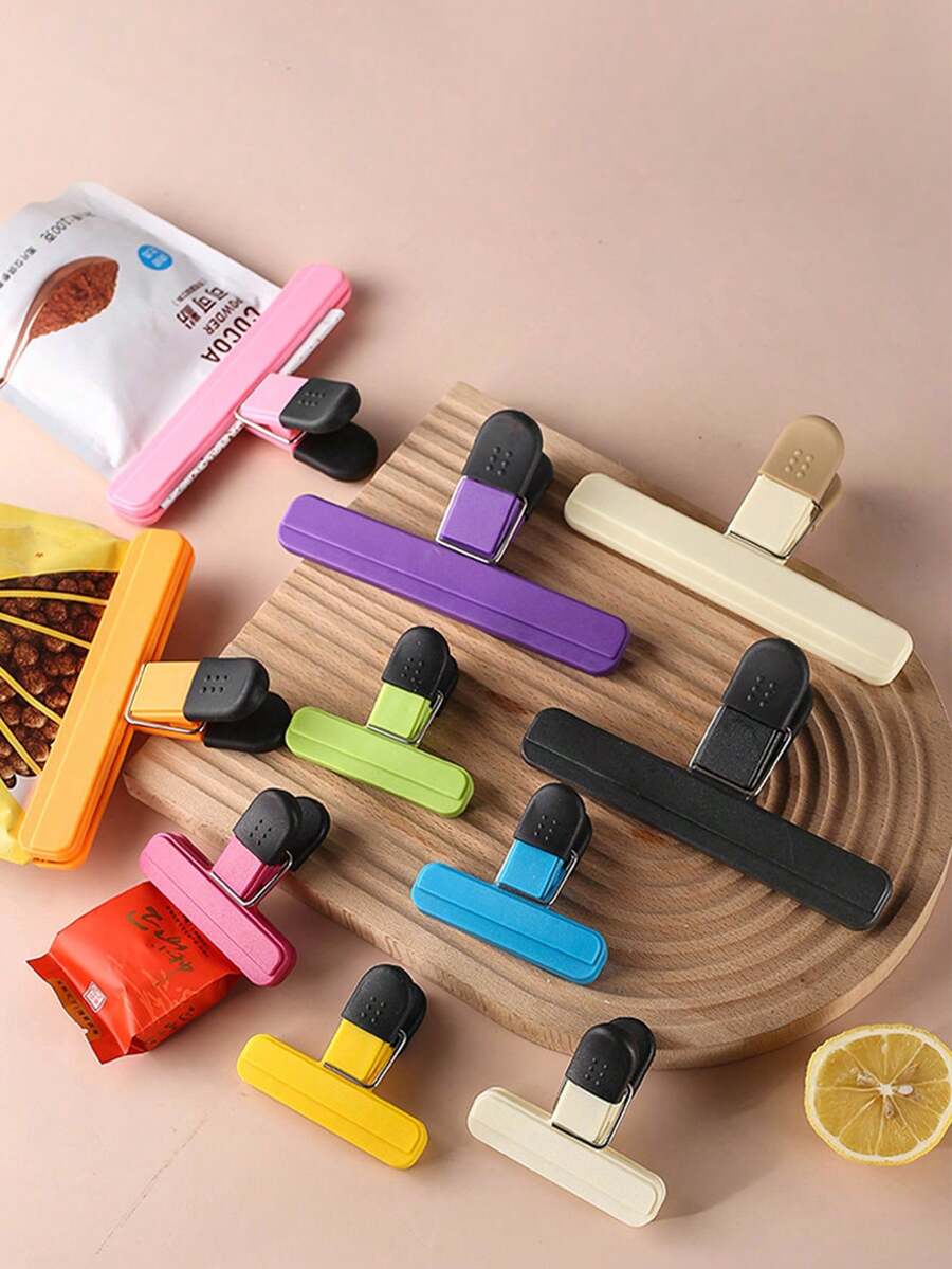 1/3pcs Sealing Clips, Food Preservation Clips, Household Snack Airtight Sealing Clips. Minimalist Plastic Bag Plastic Sealing Clips. T-Shaped Food Sealing Clips. - Multicolor - View 1