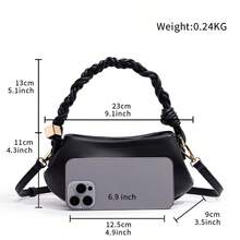 2026新款欧美饺子造型六边形编织单肩斜挎包，女士款 - 彩色 - 查看 2