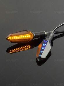 GLANBERT 12V 10mm LED Turn Signal Lights, White & Amber Color, DRL Arrow Flowing Sequence Lights, Suitable For Motorcycles - Flowing Lights - View 10