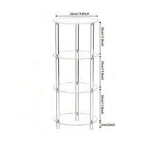 1 Bộ Bàn Phụ Bằng Acrylic, Bàn Đầu Giường Đa Chức Năng Thích Hợp Cho Phòng Ngủ, Phòng Khách, Hành Lang. - Trong suốt - Xem 9