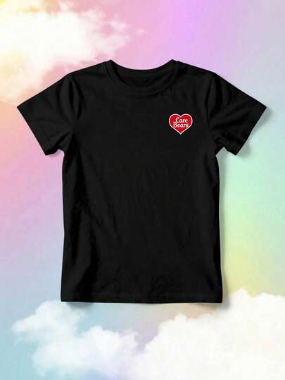SHEIN | Care Bears Áo kiểu nữ in họa tiết, cổ điển và đa năng, đáng yêu và làm tươi mới trang phục hàng ngày.