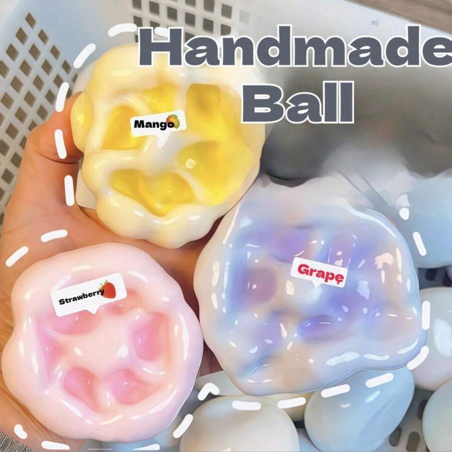 2026新款手工软糯麻糬捏捏乐玩具，解压挤压球，质地轻薄，是送给女孩的理想礼物，适合复活节、情人节、生日、节日等场合。