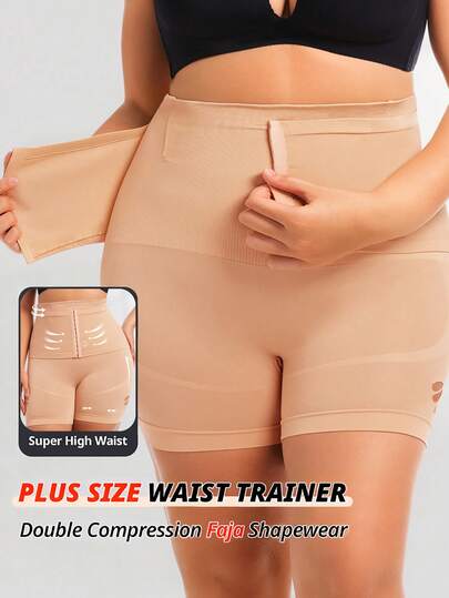 Plus Size Women High Waist Slimming Shaping Shorts