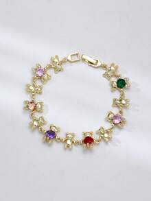 1 chiếc vòng tay hình gấu đính đá Cubic Zirconia kiểu Bohemian, thích hợp cho bé gái đeo hàng ngày, làm quà tặng kỷ niệm sinh nhật hoặc quà tặng mùa hè/lễ hội. - vòng tay gấu - Xem 10