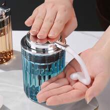 11.84 Oz Modern Plastic Foaming Hand Soap Dispenser, Bathroom & Kitchen Refillable Liquid Easy To Press Soap Dispenser For Essential Oil, Shampoo, Dish Soap - Glossy - View 5