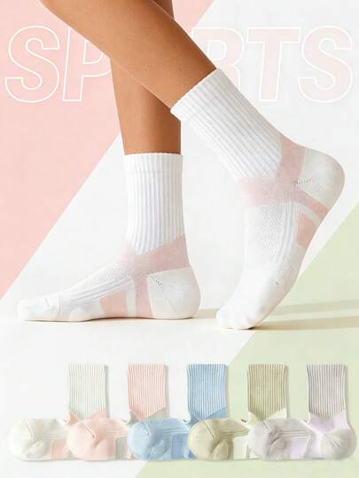 Vớ thể thao cổ tròn dành cho nữ, vớ chạy bộ chống trượt, chống bong gân cho vận động viên cầu lông, vớ tennis dày dặn với thiết kế gót thẳng, thoáng khí, thấm hút mồ hôi, giảm sốc, chống mài mòn, phù hợp cho mùa xuân và mùa hè.