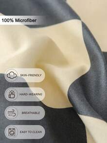 3pcs Checkerboard Pattern Duvet Cover Set (1 Duvet Cover And 2 Pillow Shams), Soft And Skin-Friendly, Suitable For All Seasons - Multicolor - View 6