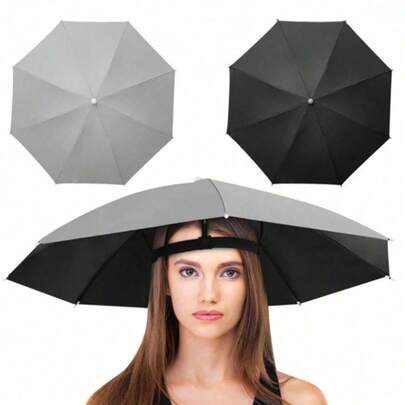 1顶可折叠防紫外线遮阳帽 - 全天候防护，适用于钓鱼、徒步、露营、户外和农场活动 - 便携多用途