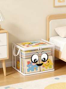 1pc Foldable Storage Box , Baby Room Clothes, Book Storage Box, Transparent Waterproof Household Sorting Storage Box,Hair Accessories Organizer - Multicolor - View 6