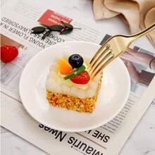 100/50/20/30件套豪华金色餐具套装，不锈钢材质，包含6件刀、叉、沙拉叉、勺、甜点勺，可重复使用，镜面抛光，适用于家庭、厨房、餐厅、酒店、派对、婚礼、乔迁、节日庆典等场合，厨房用具、餐具、厨房配件，精美礼品，日常餐具套装 - 金色 - 查看 8