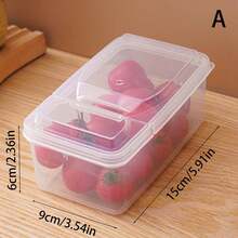1pc Thick Plastic Sealed Food Storage Box With Locking Lid - Multipurpose Refrigerator Freezer Storage Container, Suitable For Storing Cheese, Butter, Fruits, Vegetables - Freezer Plastic Kitchen Storage Box - Multicolor - View 11