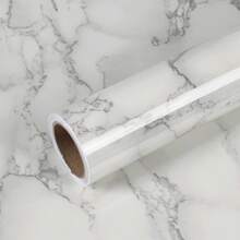 1 Roll Glossy White Grey Marble Contact Paper For Countertops Wallpaper Peel And Stick Waterproof Countertop Contact Paper Marble Wallpaper Self Adhesive Vinyl Counter Top For Kitchen Decor Bathroom Wall Decor Countertop Peel And Stick - Marble - View 8