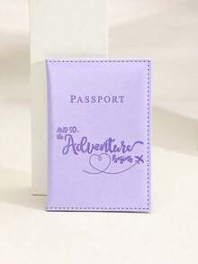 1pc Matte Passport Cover With Letter Print And Fixed Edge Design For International Travel Passport Holder Passport Case Passport Wallet Passport Bag For Holiday For Vacation Passp Back To School - Multicolor - View 14