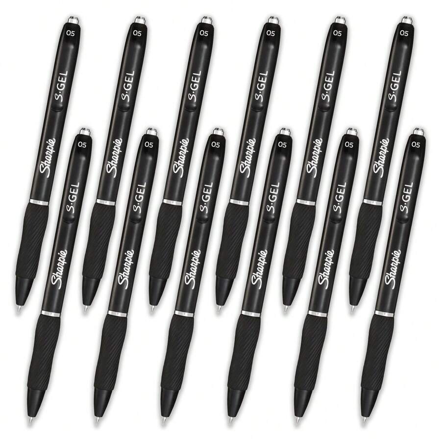 Sharpie S-Gel 中性笔和双头记号笔套装，0.5mm 细头和 0.38mm 超细黑色中性笔 3/6/12 支装，彩色双头记号笔 4 支装，书写流畅，适用于记日记、笔记、办公、学校和大学等场合。 - 彩色 - 查看 1