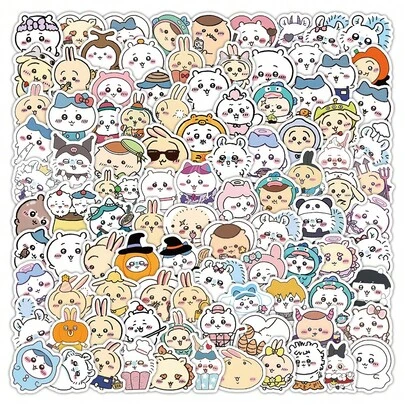 100pcs GIIKA WAHAQI UZAQI Stickers UZAQI Popular Handheld Accounts Mobile Tablets Notebook Stickers