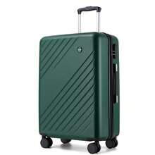 Hard-Shell Luggage Set | 20-Inch Carry-On (Cabin), 24-Inch Medium Checked Bag, 28-Inch Large Checked Bag | ABS+PC, 360° Quiet Wheels, Combination Lock | For Holidays, Business, Family & Weekends - Green - View 1