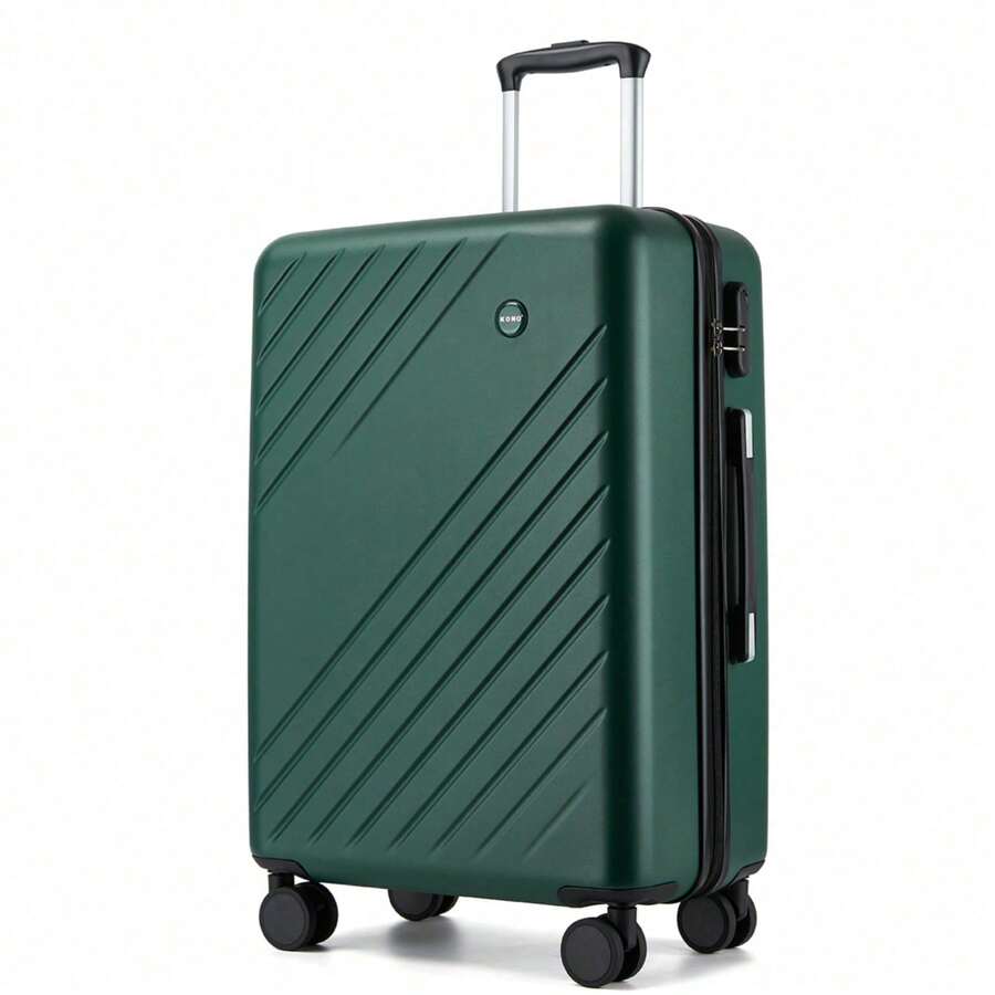 Hard-Shell Luggage Set | 20-Inch Carry-On (Cabin), 24-Inch Medium Checked Bag, 28-Inch Large Checked Bag | ABS+PC, 360° Quiet Wheels, Combination Lock | For Holidays, Business, Family & Weekends - Green - View 1