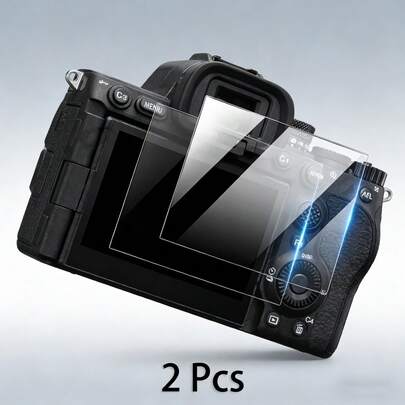 Bộ 2 miếng dán màn hình (trong suốt) tương thích với máy ảnh NEX7/NEX6/NEX-5N/NEX-5T/NEX-5R/NEX-5C/NEX-3N, được làm từ kính cường lực độ cứng 9H, chất liệu cao cấp, cảm ứng mượt mà, chống trầy xước, phụ kiện máy ảnh cao cấp, phim bảo vệ loại A+, quà tặng thời trang phù hợp cho bạn trai/bạn gái, cũng tương thích với A7R5/A7RM5/A7R V/ZV-E10/ZV-E10K/ZV-1/ZV-1 II/ZV-1F/ZV-1M2/A7C2/ZVE10 II/A7M4/A6700/A74