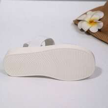 Women's Comfortable Platform Wedge Sandals – Lightweight Slingback Slip On Walking Summer Casual Shoes - White - View 5