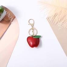 3 Móc Khóa Da Hình Trái Cây Sáng Tạo, Táo, Chanh, Đào, Mặt Dây Chuyền Túi Dễ Thương, Móc Khóa - Nhiều màu - Xem 8