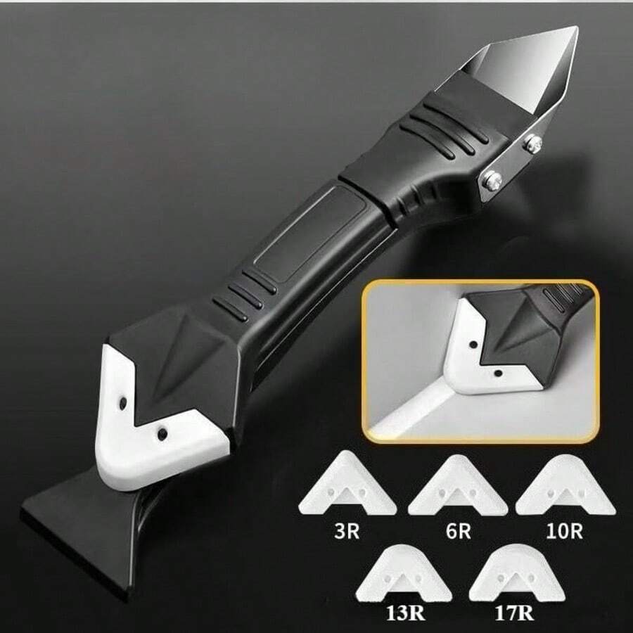 5-In-1 Multi-Function Scraper - Ultimate Home Tool For Glass Glue Removal - Removes Residual Adhesive, Scraper And Smoothing Tool - A - View 1