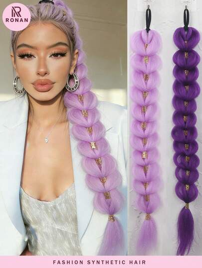 20 Inch 1 Piece Handmade Ponytail Hair Extension, Heat Resistant Wig, Suitable For Women