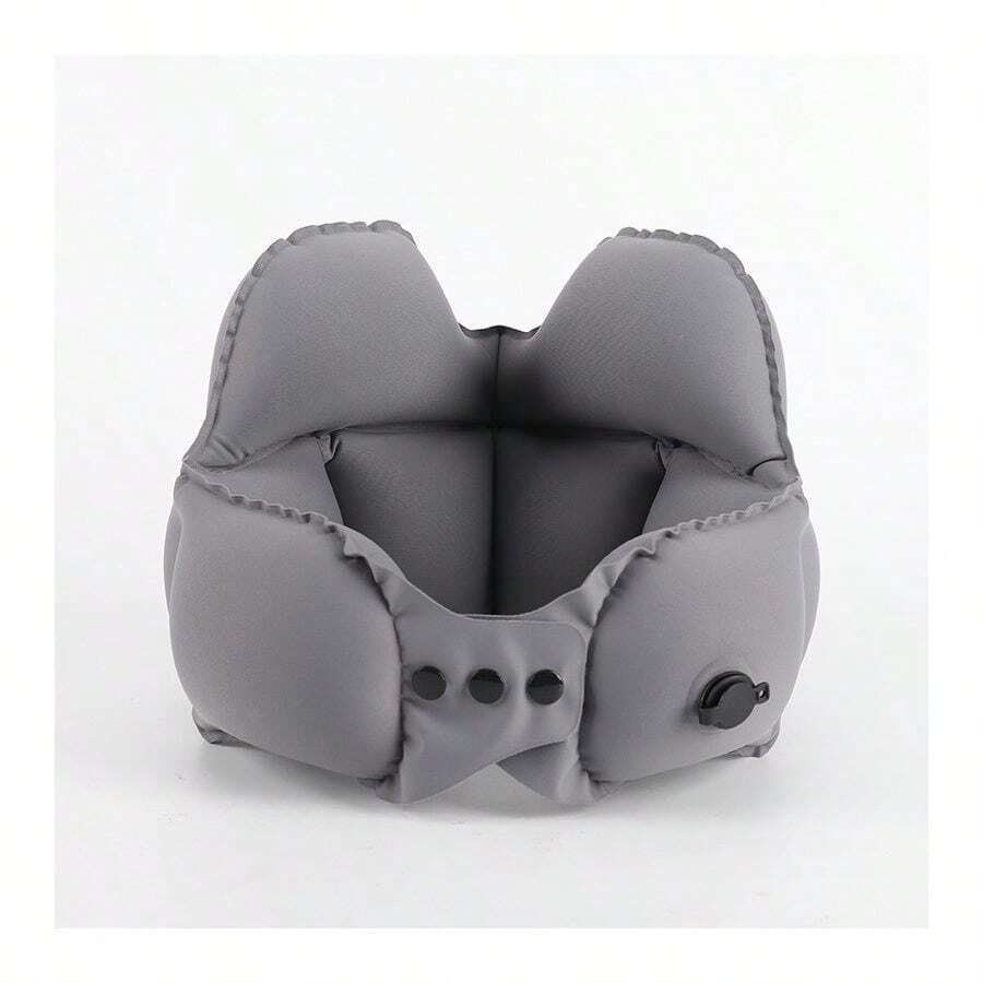 2026 New Model Launched Inflatable U-Shaped Pillow Portable Travel Neck Pillow Neck Scarf Long Distance Airplane High Speed Rail Sleeping Pillow - 灰色 - 查看 1