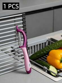 Swivel Vegetable Peeler, Soft Grip Handle And Ultra Sharp Stainless Steel Blades - Perfect Kitchen Peeler For Veggie, Fruit, Potato, Carrot, Apple - Purple and Pink - 查看 9