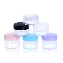 Mini Clear Cosmetic Empty Sample Jars 50/20/10/5/1 Pc,5g Plastic Container Jars, Multi-Color For Face Cream And Lotion, Lipstick, Eyeshadow, Nail Powder, Jewelry, Exquisite And Compact, Easy To Carry, Reusable, Travel Accessories - Pink - View 10