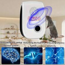 Ultrasonic Pest Repeller, Intelligent Auto-Frequency Conversion, Plug-In Home Device Designed To Repel Mice, Cockroaches, Spiders And Mosquitoes. Features Wide Coverage Area And Smart Technology. - White - View 7