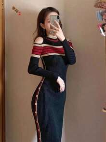 Women Midi Dresses - ブラック - View 1