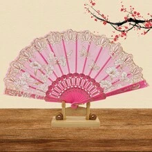 1把 Forever & Moment 花卉摺疊手扇，女性婚禮摺疊扇，茶會與新娘活動裝飾摺疊扇 - 彩色 - 查看 19