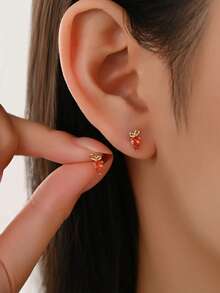 1 Đôi bông tai hình học bằng bạc Sterling S925, thanh lịch, đa năng, phù hợp đeo hàng ngày và dự tiệc cho nữ. - Hình học 1 - Xem 8