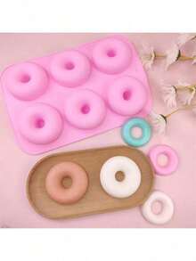 1pc Silicone Donut Baking Tray - Non-Stick Easy Clean Durable Baking Kitchen Accessory For Baking Donuts, Pizza, Pastries - Essential Baking Tool | Multifunctional Baking Mold | Durable Silicone - View 4