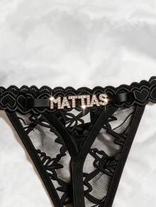 1pc Customized Letter Women's Lingerie, Unique Exclusive Design, Perfect Gift For Wife, Girlfriend On Holidays And Anniversaries - Multicolor - View 4