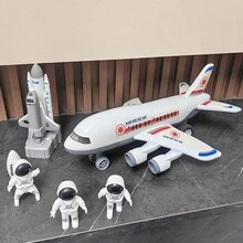 大型火箭发射器套装，含宇航员模型 - 太空飞船模型套件，儿童生日、万圣节和圣诞节男孩礼物 - 白色 - 查看 6