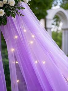 3/1pcs 5.2x10ft Blue Mesh Gift Wrapping Yarn Suitable For DIY Wedding Arch, Party Backdrop, Gift Wrapping, Theme Party, Holiday Celebration, Decoration Scene, Atmosphere Decoration, Holiday Gift Decoration - Multicolor - View 11