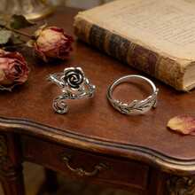 2pcs Adjustable Crochet Tension Ring Set, Vintage Pattern Zinc Alloy Knitting Tool Set, Multiple Floral Patterns Available, Suitable For Beginners And Professionals - 2 Packs - View 9