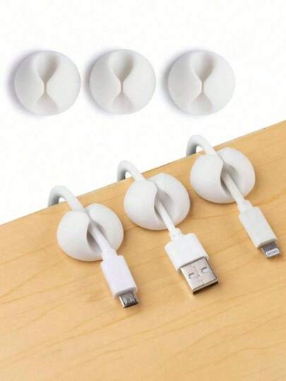 10pcs Round Cable Organizers, Desktop Wire Management